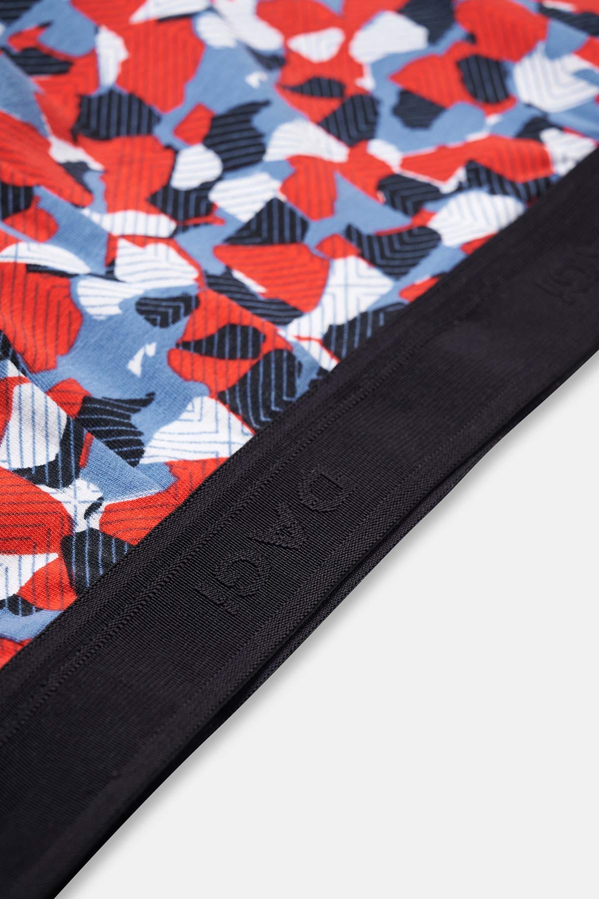 Kırmızı Mavi Compact Geometrik Boxer