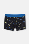 Siyah Saks Compact Şapka Desenli Boxer