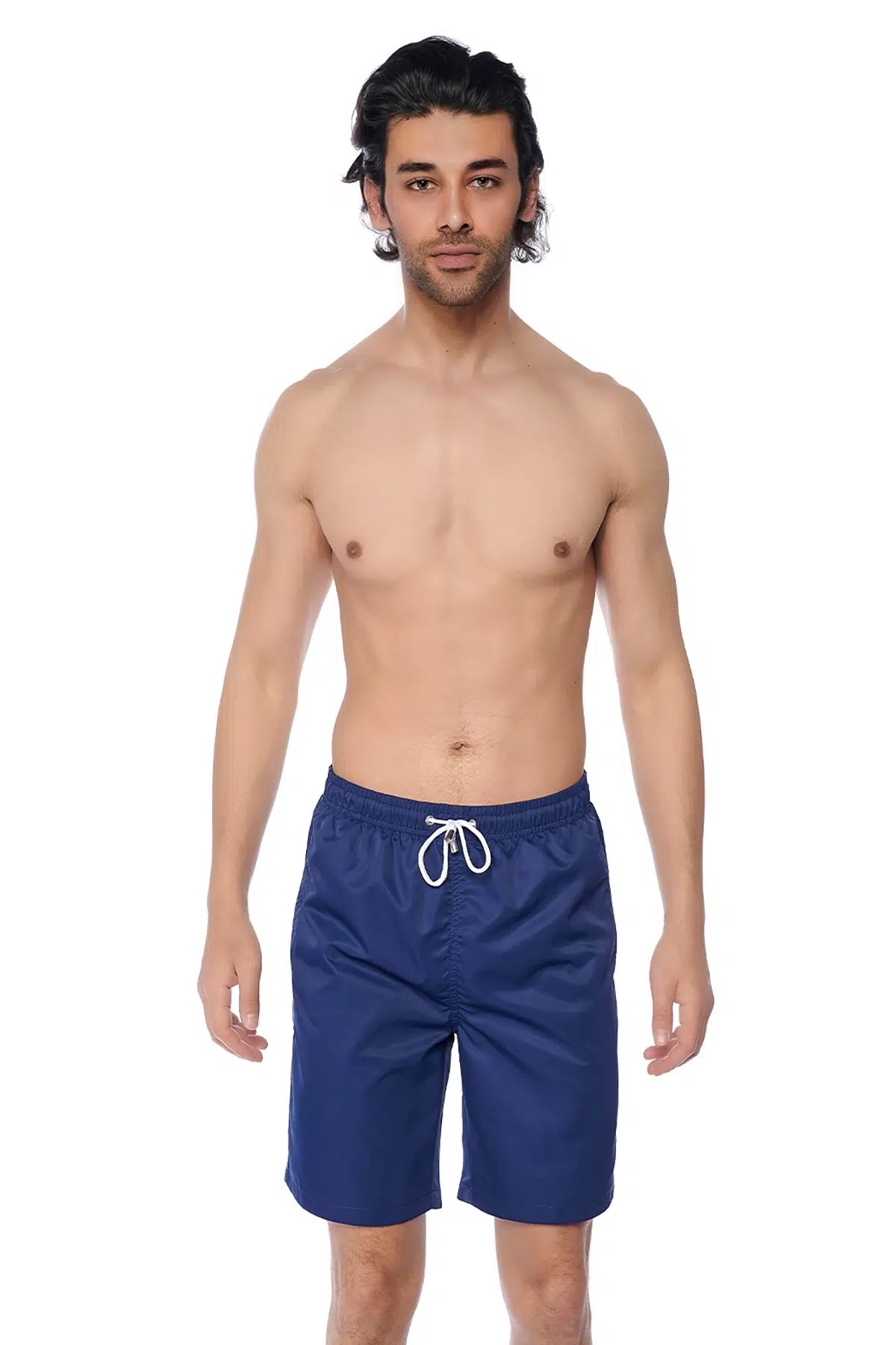 Lacivert Micro Orta Düz Erkek Deniz Şortu