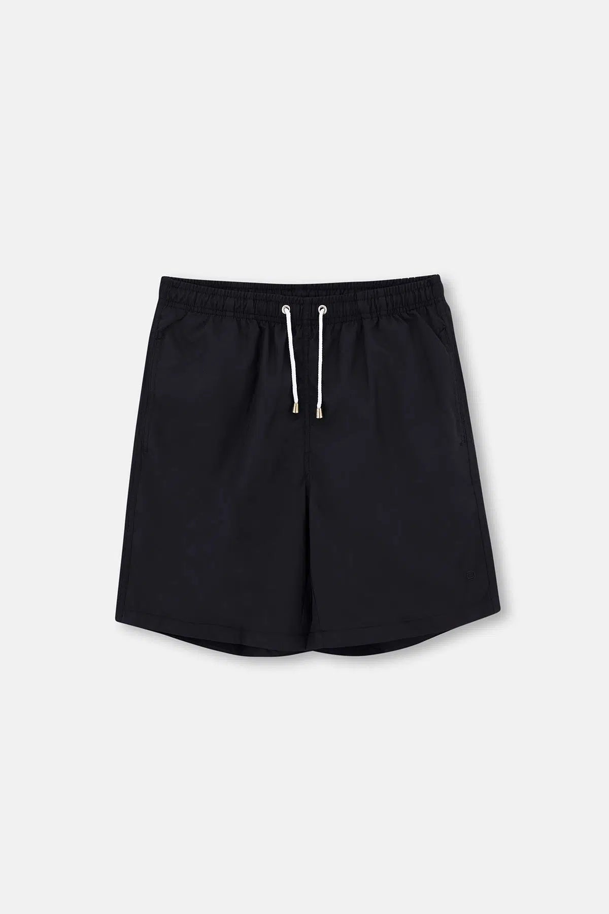 Siyah Micro Orta Düz Erkek Deniz Şortu