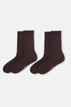 Kahve 2'Li Modal Erkek Çorap