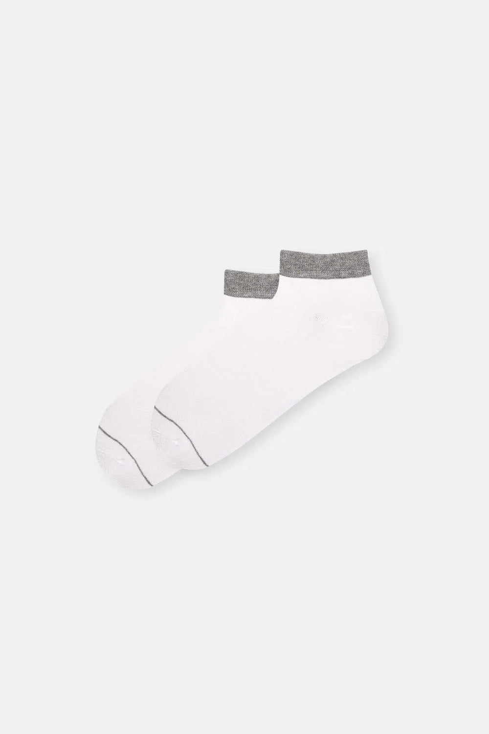 Beyaz Erkek 2'Li Patik Çorap