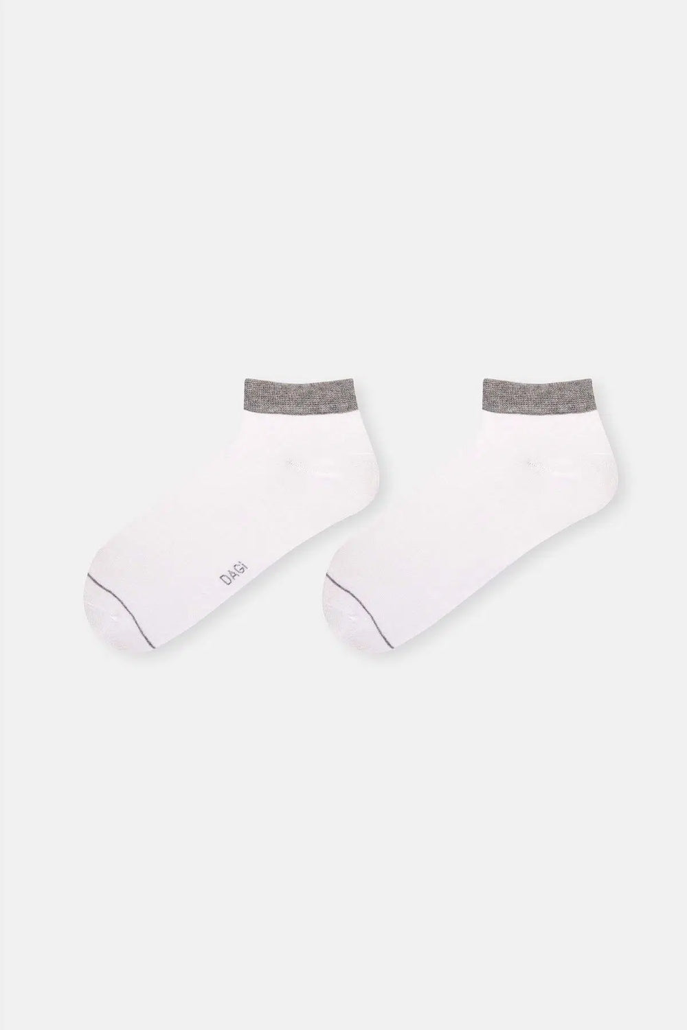 Beyaz Erkek 2'Li Patik Çorap