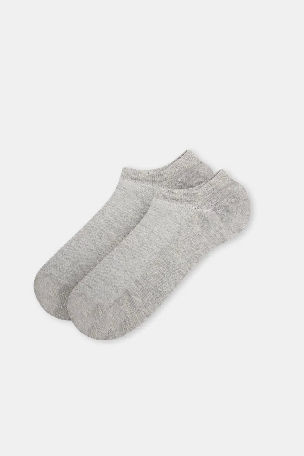 Gri Melanj Erkek Pamuklu Kısa Babet Çorap