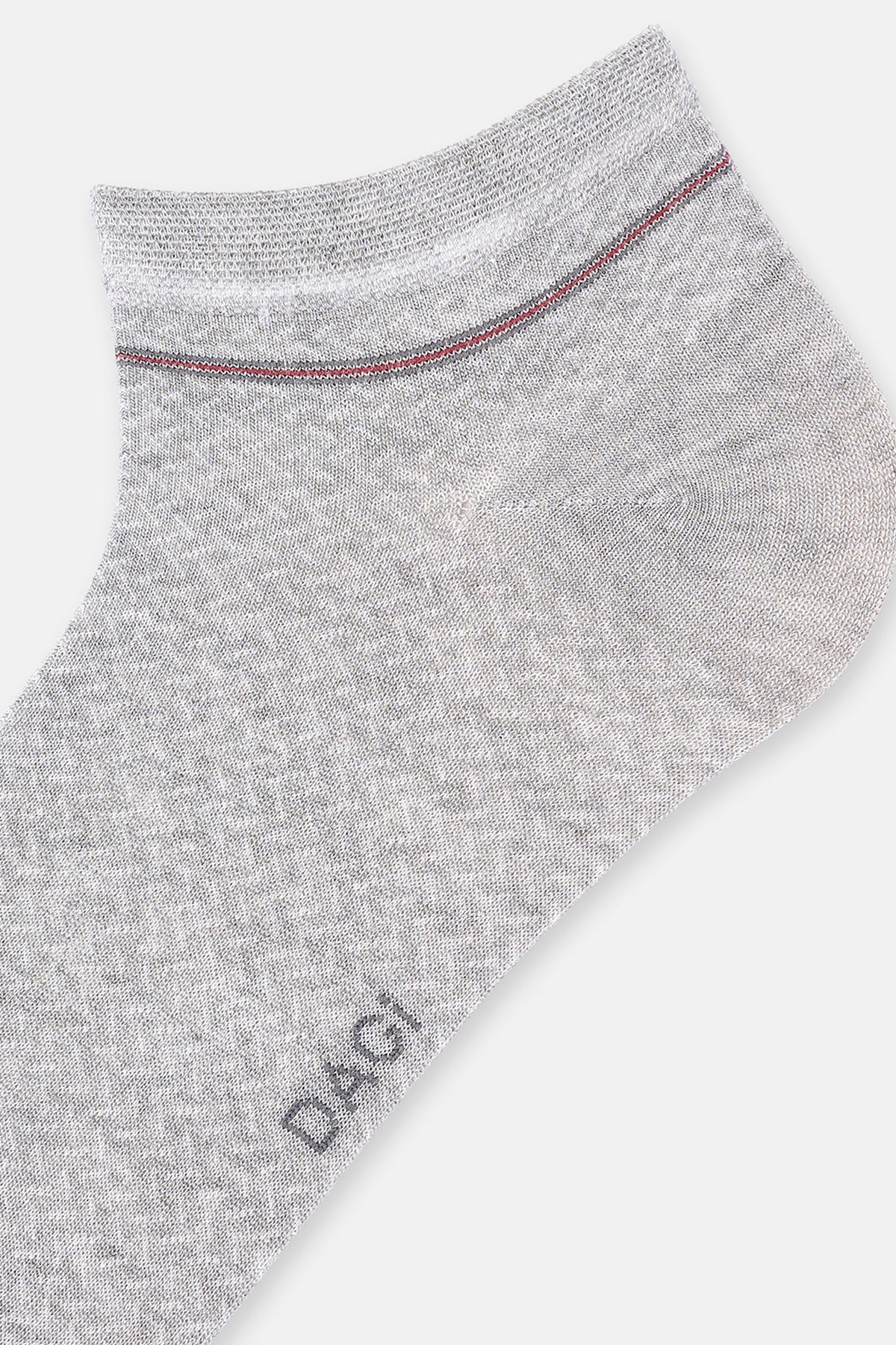 GRI MELANJ-SİYAH Erkek 2'li Micro Modal Klasik Patik Çorap