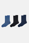 İNDİGO-LACİVERT-SİYAH Erkek Micro Modal Çorap 3'lü
