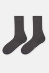Antrasit Erkek Pamuklu Uzun Konç Çorap