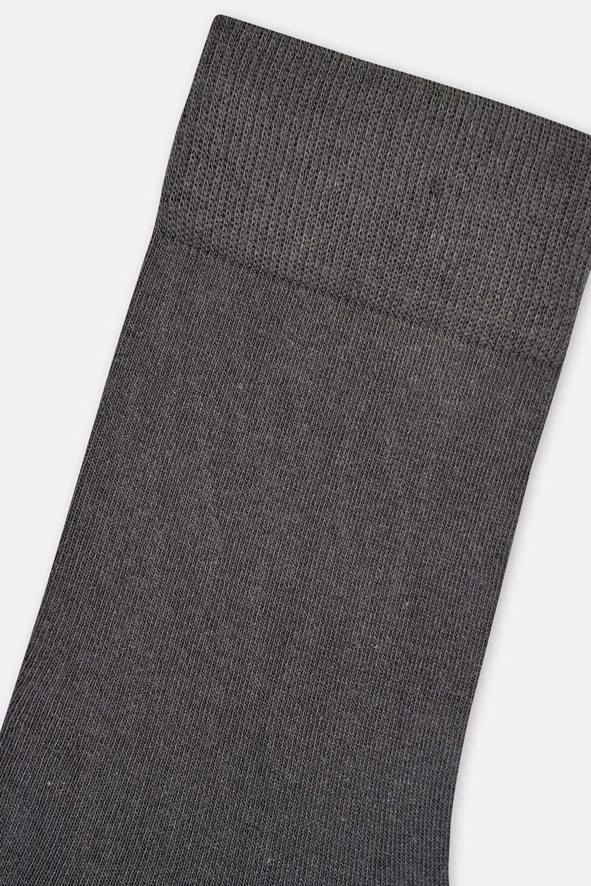Antrasit Erkek Pamuklu Uzun Konç Çorap