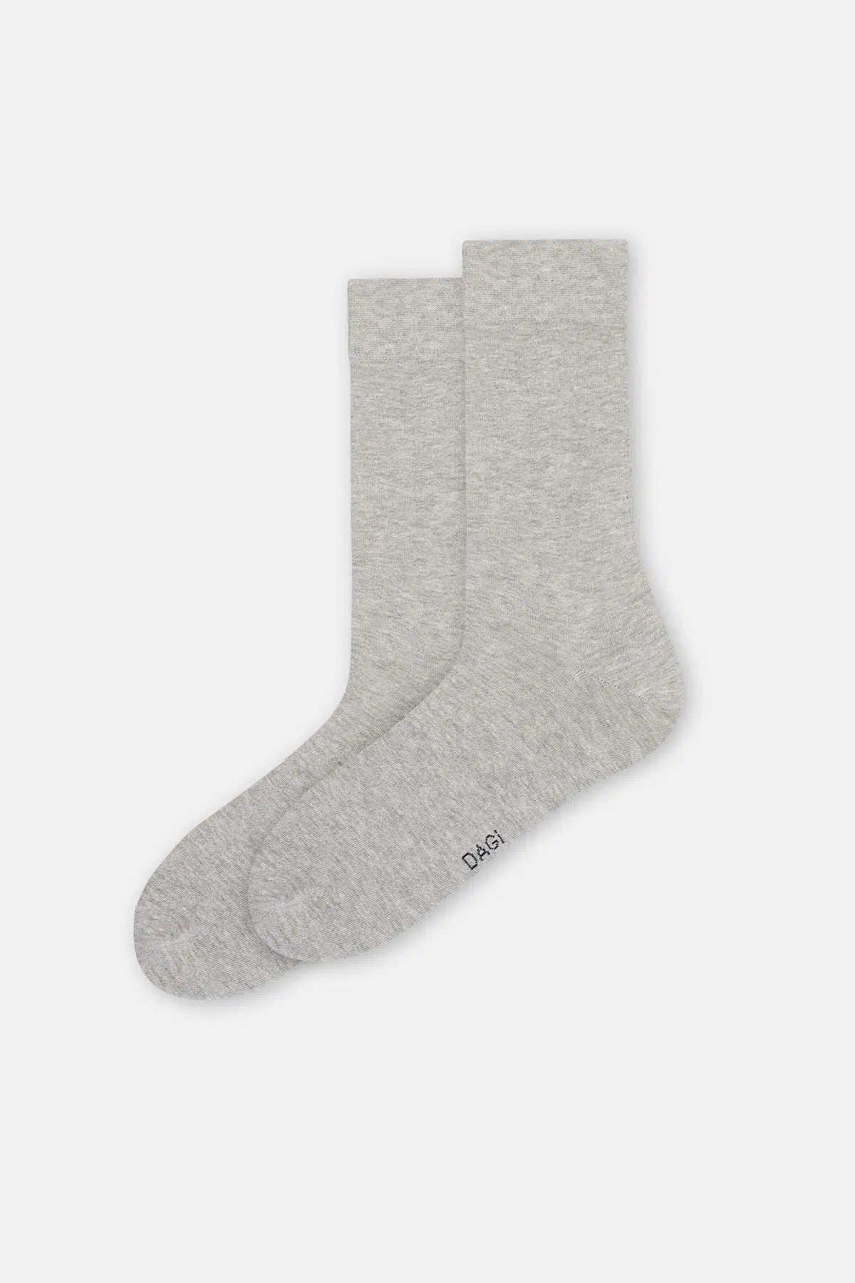 Gri Erkek Pamuklu Uzun Konç Çorap