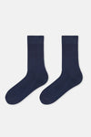 Lacivert Erkek Pamuklu Uzun Konç Çorap