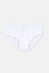 Beyaz 3'lü Penye Kız Çocuk Slip Külot