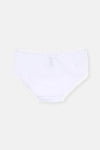 Beyaz 3'lü Penye Kız Çocuk Slip Külot