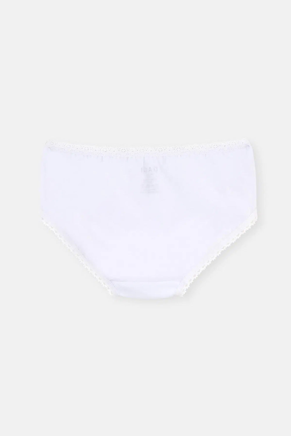 Beyaz 3'lü Penye Kız Çocuk Slip Külot