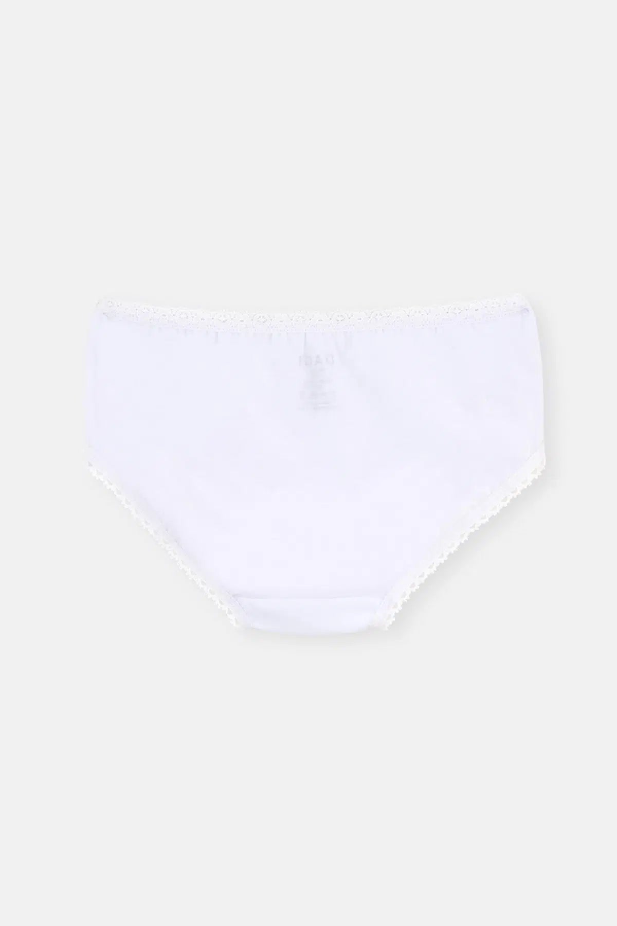 Beyaz 3'lü Penye Kız Çocuk Slip Külot