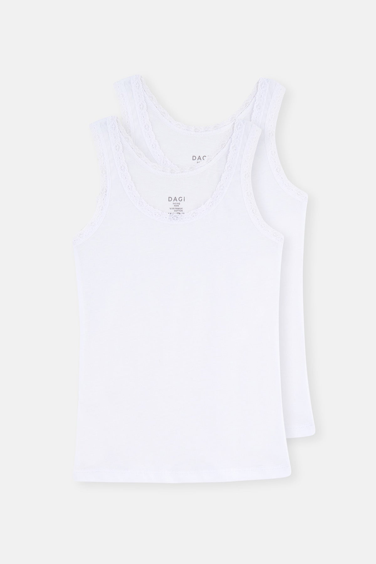 Beyaz 2'li Penye Kız Çocuk Atlet