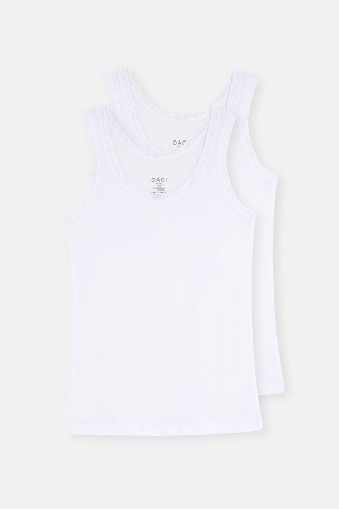 Beyaz 2'li Penye Kız Çocuk Atlet