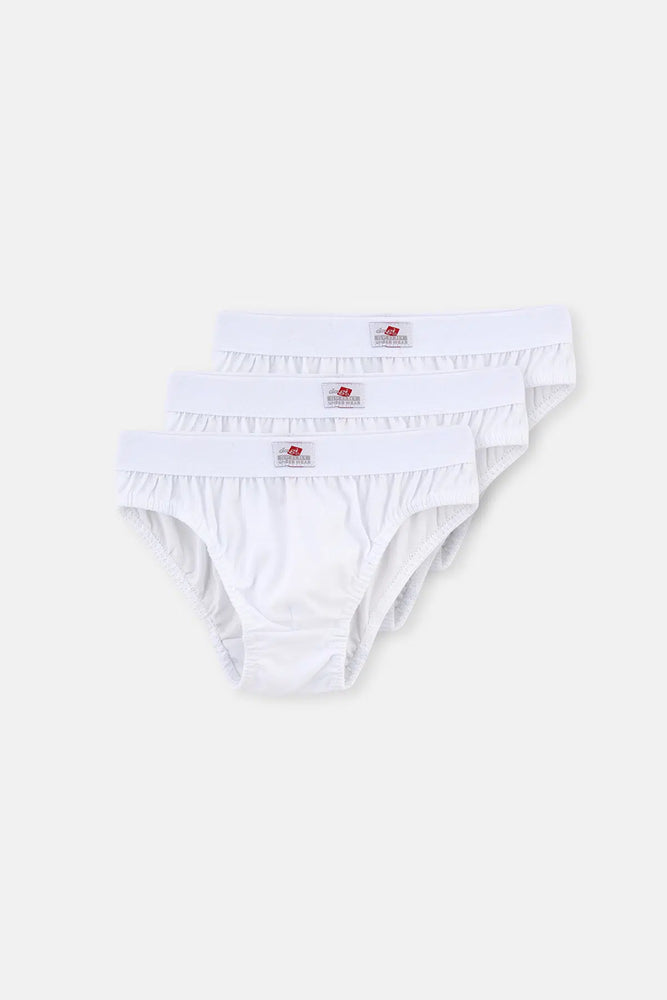 Beyaz Erkek Çocuk Pamuklu 3'lü Slip