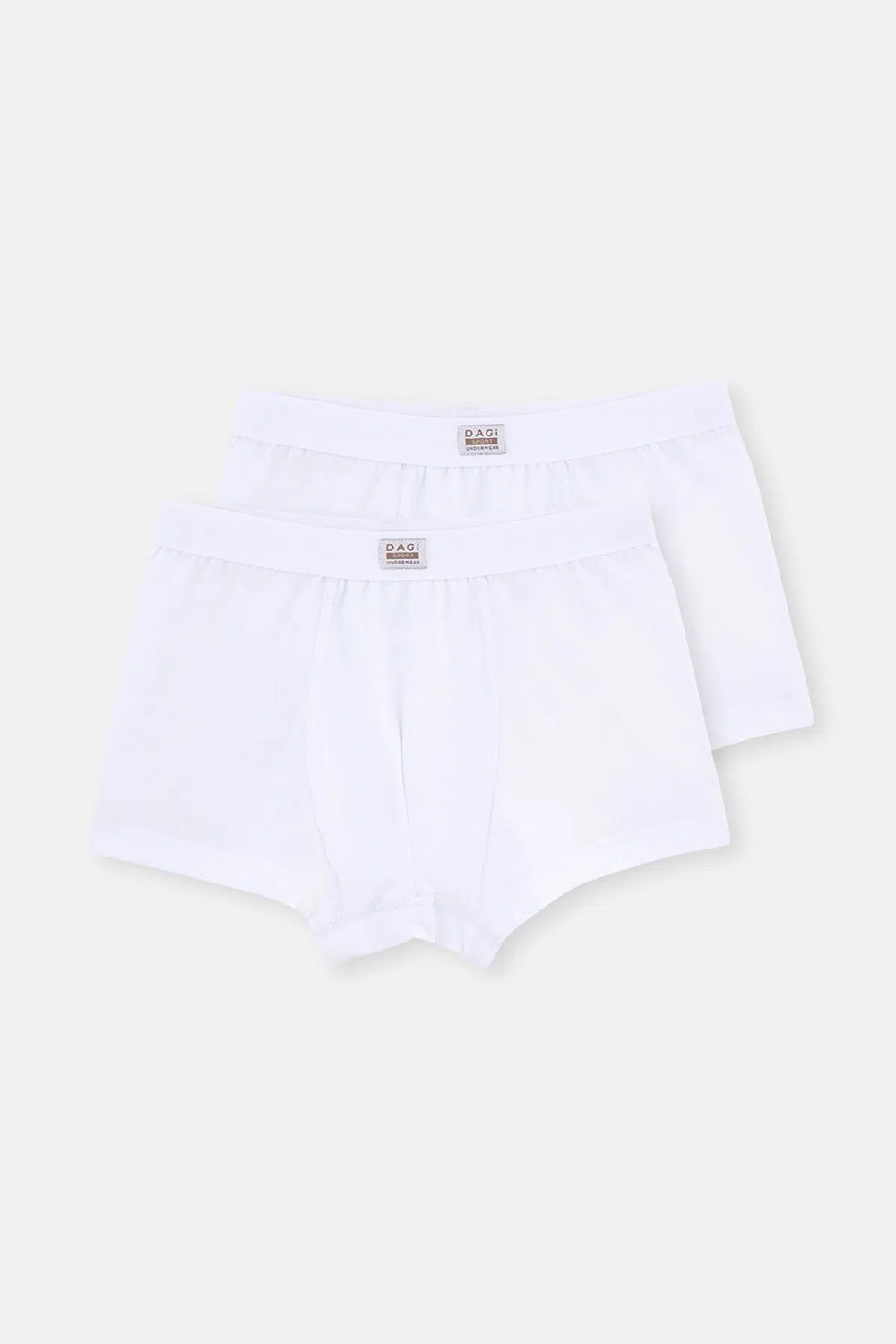 Beyaz Erkek Çocuk Penye 2'li Boxer