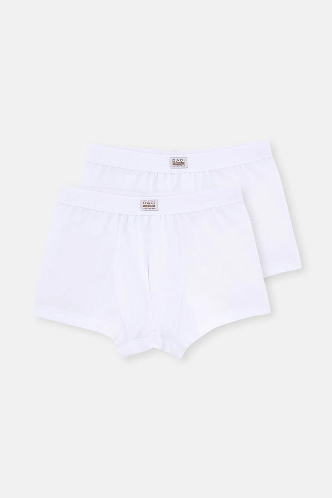 Beyaz Erkek Çocuk Penye 2'li Boxer