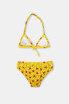 Sarı Kız Çocuk Küçük Üçgen Bikini Takımı