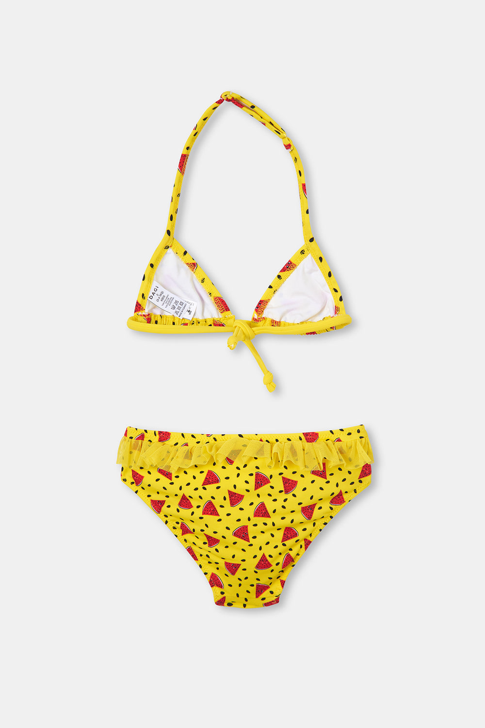 Sarı Kız Çocuk Küçük Üçgen Bikini Takımı