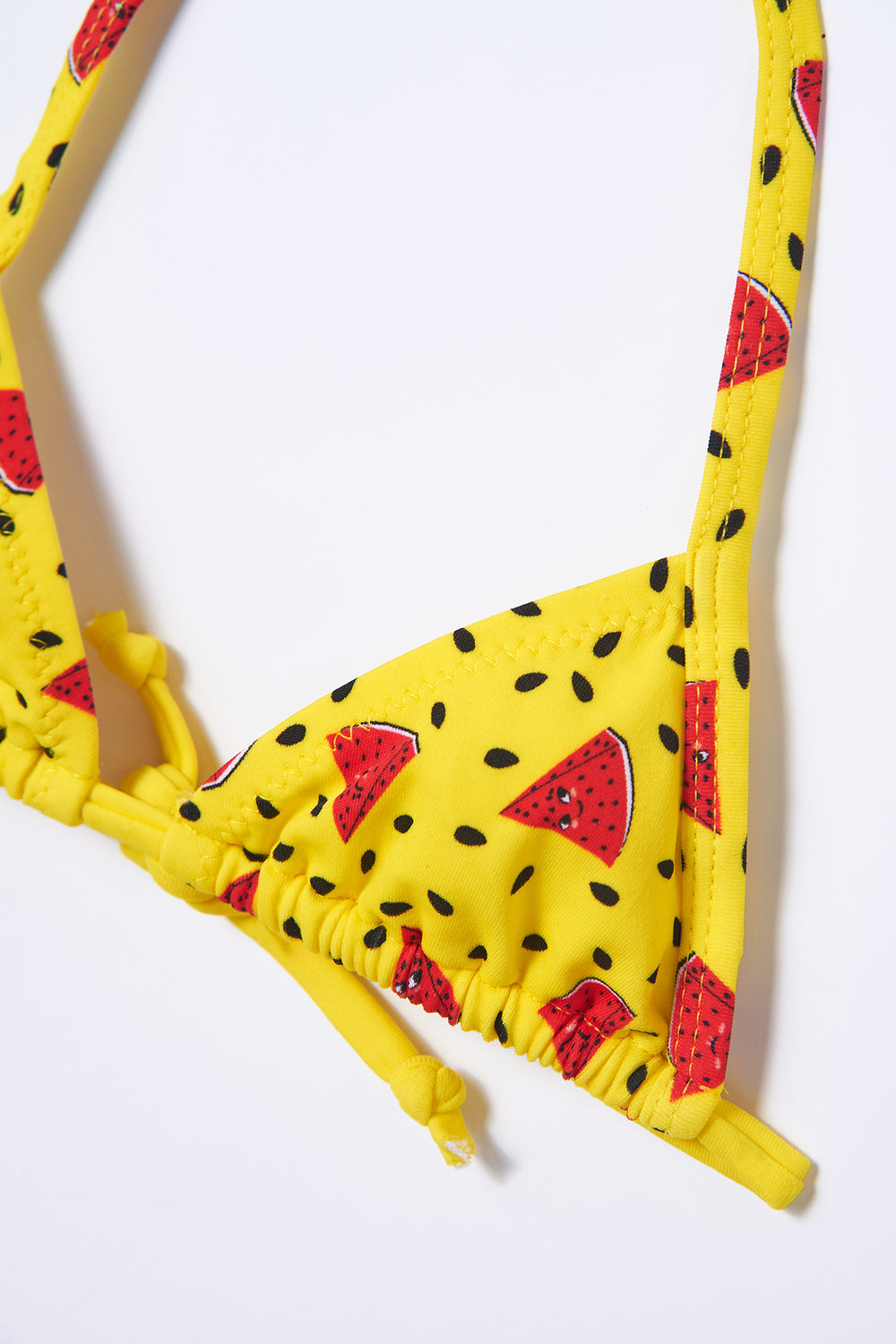 Sarı Kız Çocuk Küçük Üçgen Bikini Takımı