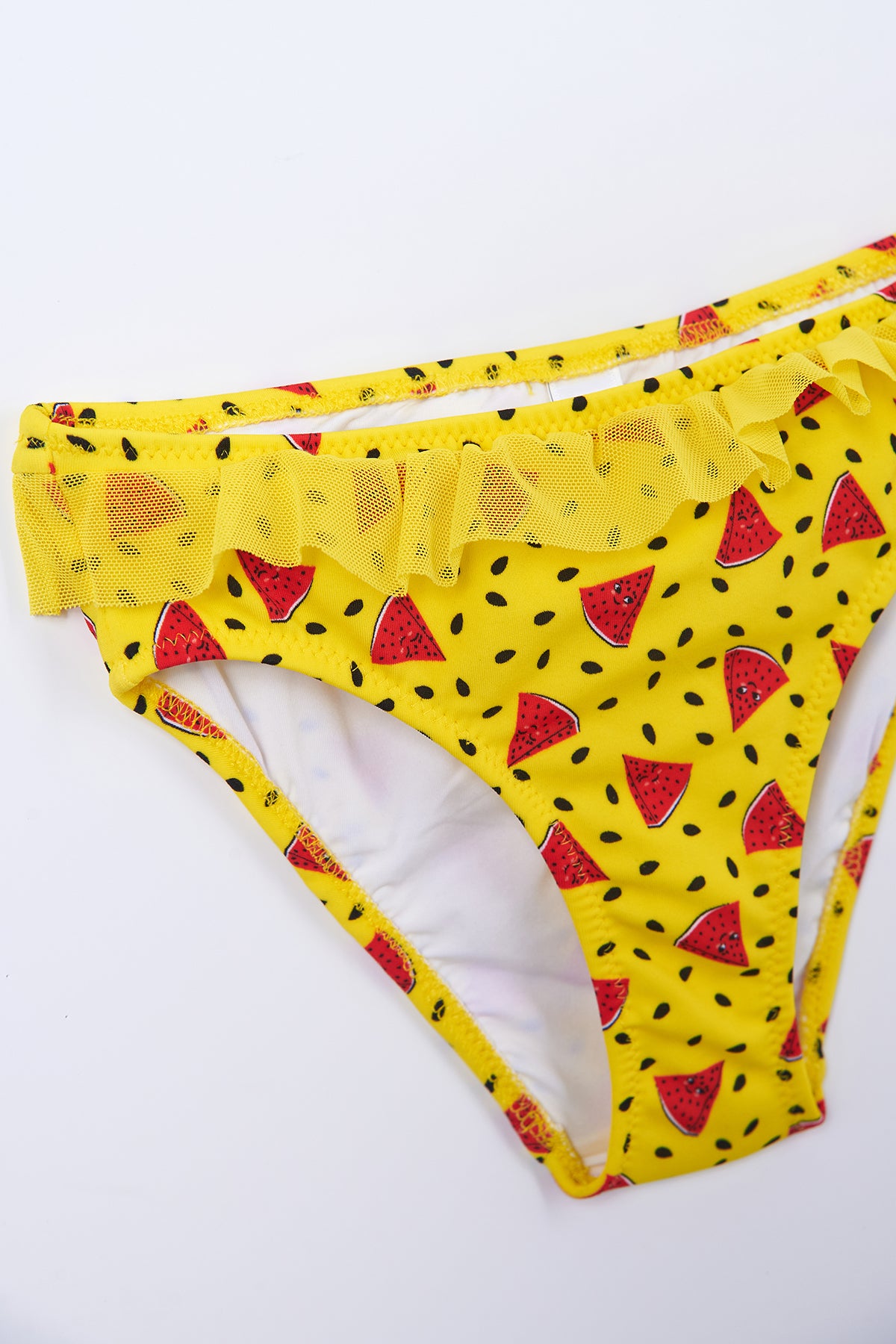 Sarı Kız Çocuk Küçük Üçgen Bikini Takımı