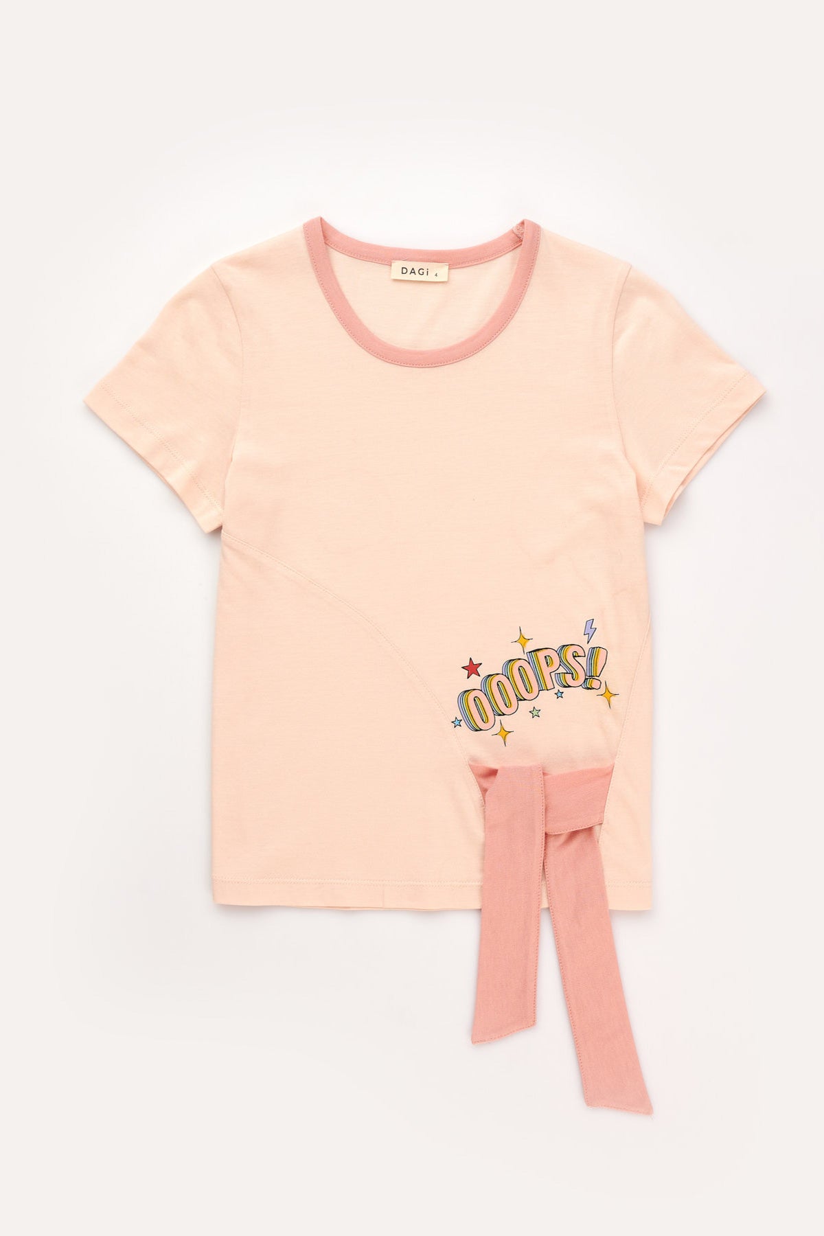 Pudra Kız Çocuk Beli Detaylı Şort Takımı