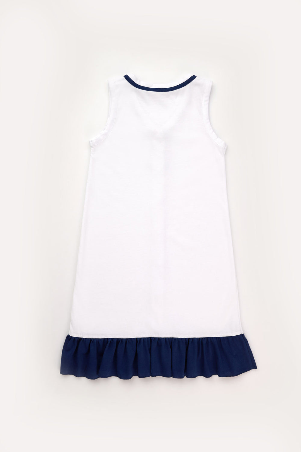 Beyaz Kız Çocuk Eteği Fırfırlı Gecelik