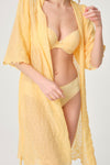 Sarı Kısa Kollu Sabahlık