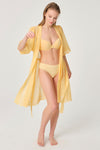 Sarı Kısa Kollu Sabahlık